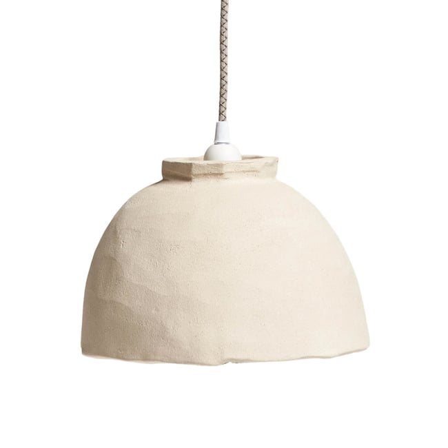 Suspension dôme céramique blanche - AMAIA Couleur marron <span itemprop=