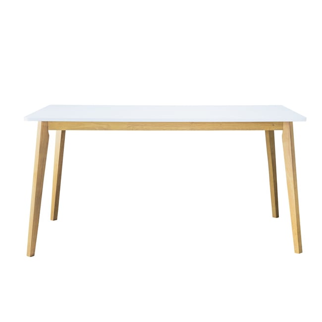 Table à manger DM - BASIC Couleur beige clair - blanc <span itemprop=