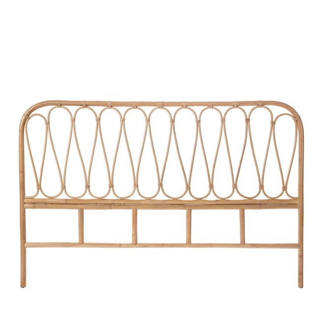 Tête de lit en rotin 168 cm  - ATILAN Couleur naturel <span itemprop=