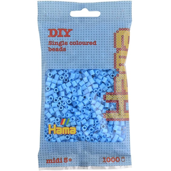 Sachet 1000 perles plastique Midi bleu <span itemprop=