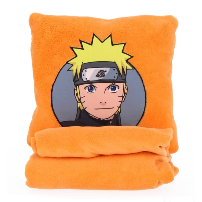 Coussin Plaid 2 en 1, Naruto orange fonce <span itemprop=
