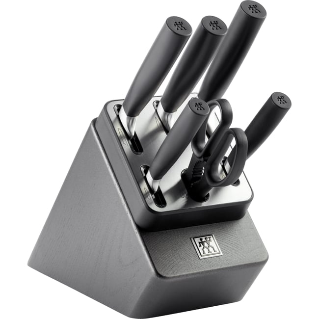 ZWILLING CRAVE Bloc de couteaux auto-aiguisant 7 pièces, technologie KiS, acier inoxydable no-color <span itemprop=