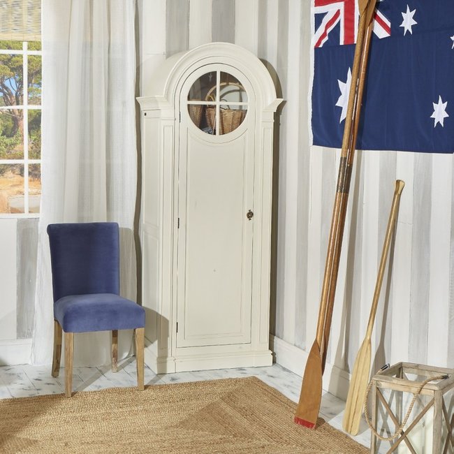 Armoire en pin 1 porte MADISON Couleur blanche <span itemprop=