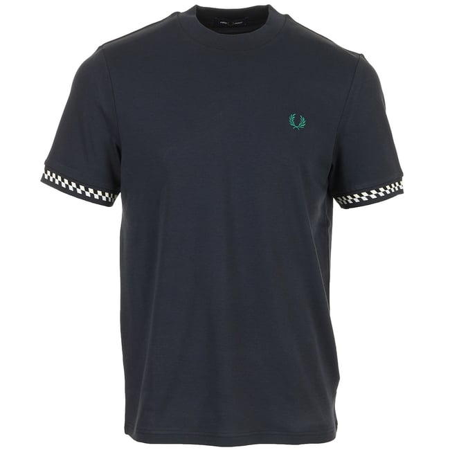 JACQUARD CUFF T-SHIRT - FRED PERRY