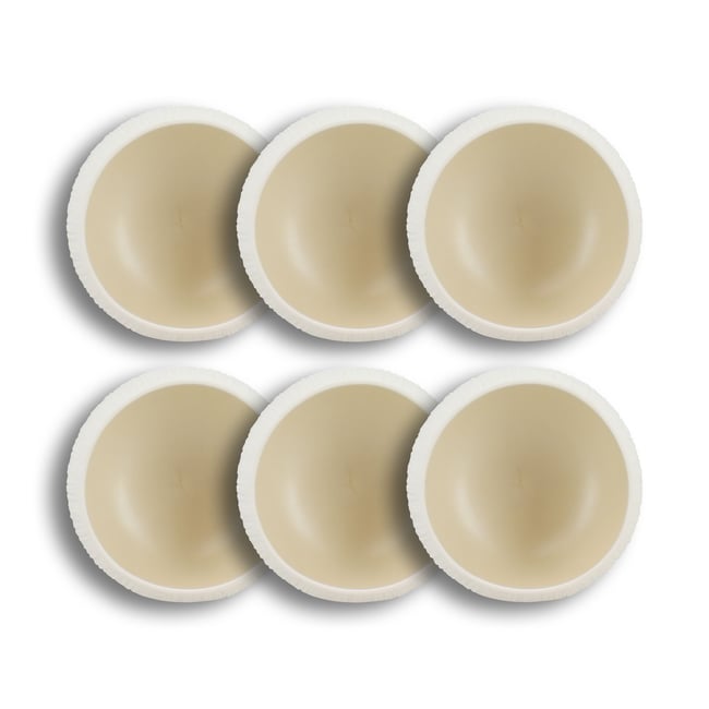 Lot de 6 bols en porcelaine 10cm, URUS Couleur beige-blanc <span itemprop=