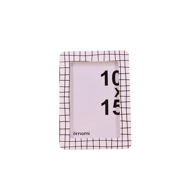 Cadre photo 10x15cm quadrillé et Couleur blanc <span itemprop=