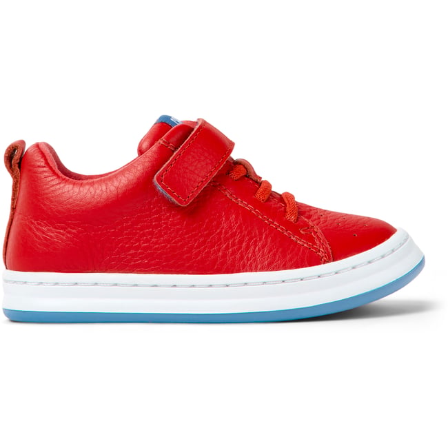 Baskets Runner Four cuir rouge <span itemprop=