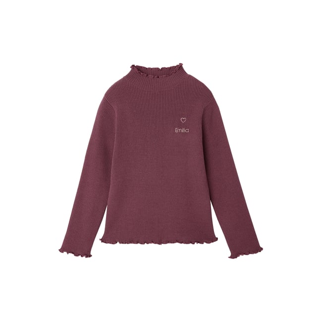 Sous-pull tricot prune <span itemprop=