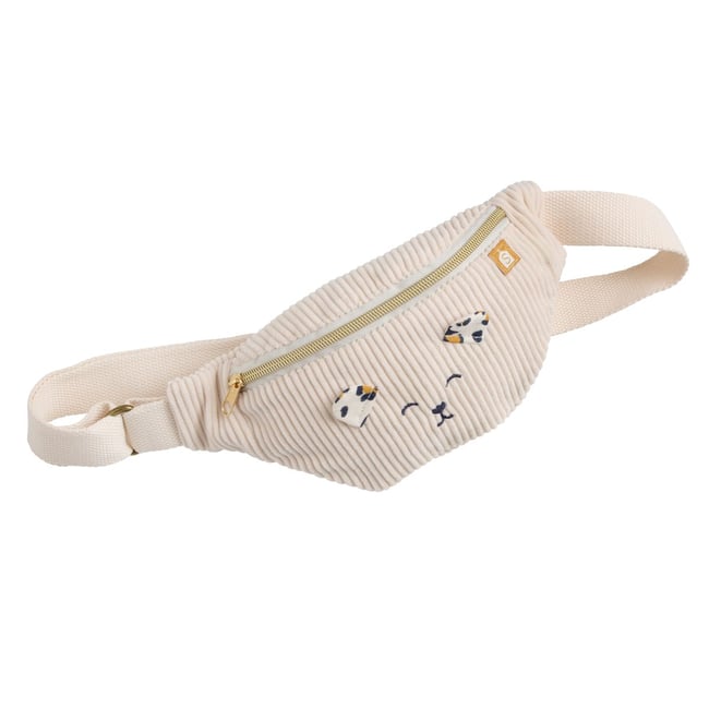 Sac banane enfant en velours côtelé - LEOPARD v002235 <span itemprop=