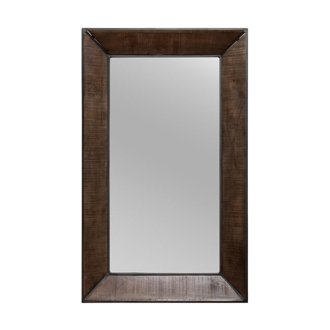 Miroir en bois DURBUY Couleur bois fonce <span itemprop=