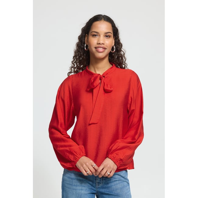 Blouse manches longues à nouer au col - ICHI