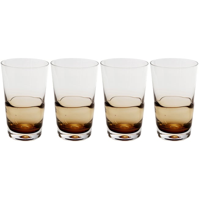 Lot de 4 verres à eau, MIMI Couleur orange <span itemprop=