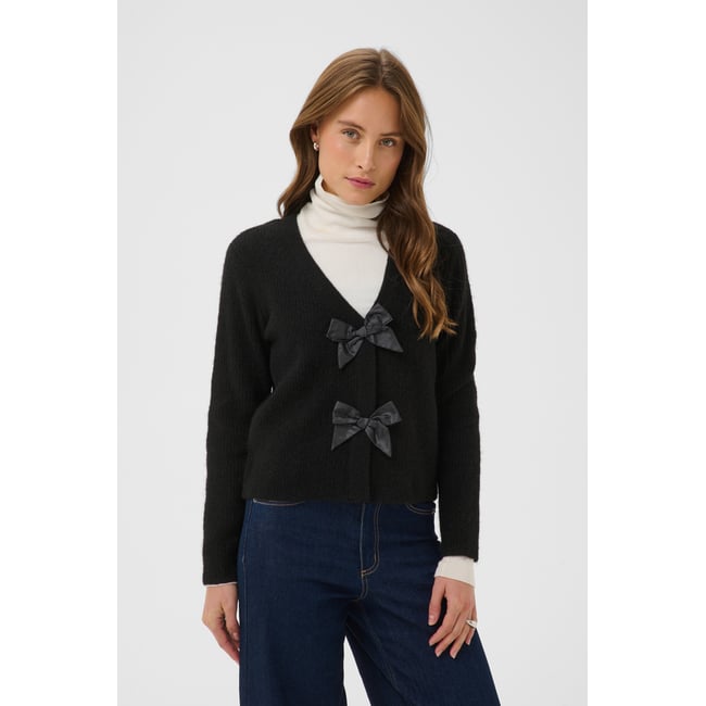 Cardigan à tricot noir black deep <span itemprop=
