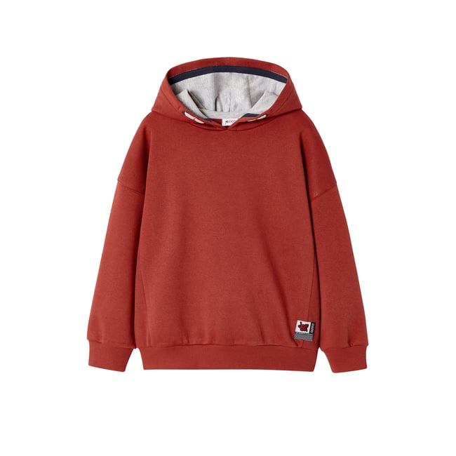 Sweat à capuche tomette <span itemprop=