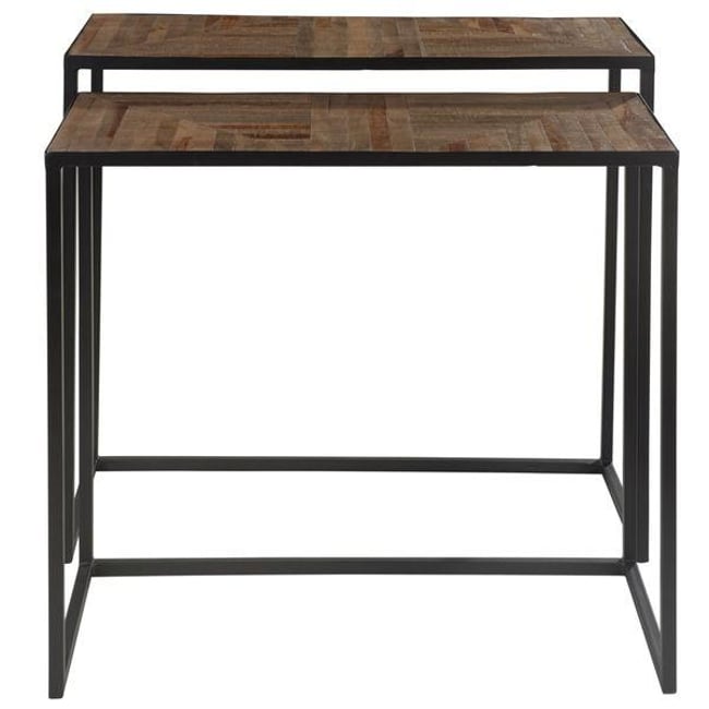 Consoles gigognes (set de 2) Couleur naturel foncé <span itemprop=