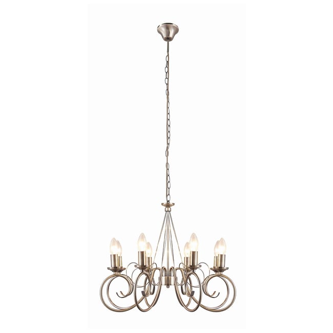 Lustre en métal antique, Marnia Couleur laiton ancien <span itemprop=