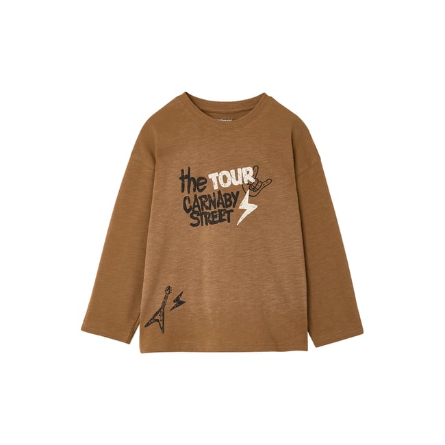 T-shirt manches longues cappuccino <span itemprop=