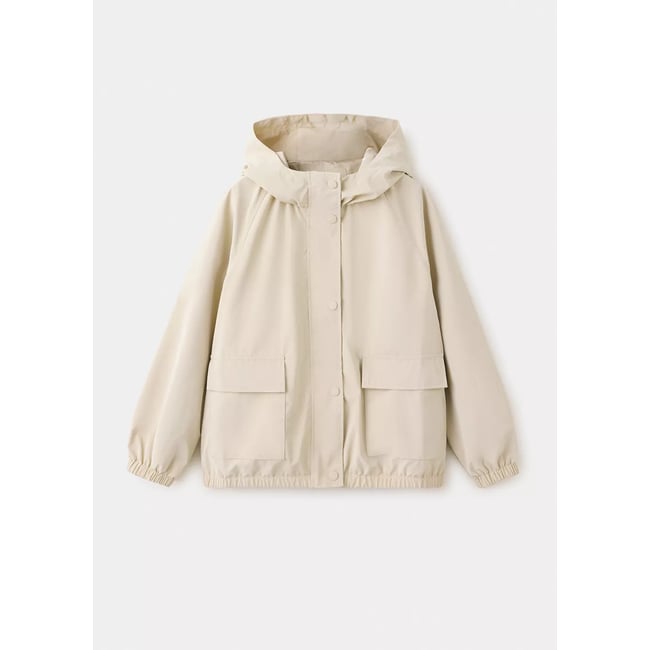 Veste enduite avec capuche gris clair/pastel <span itemprop=