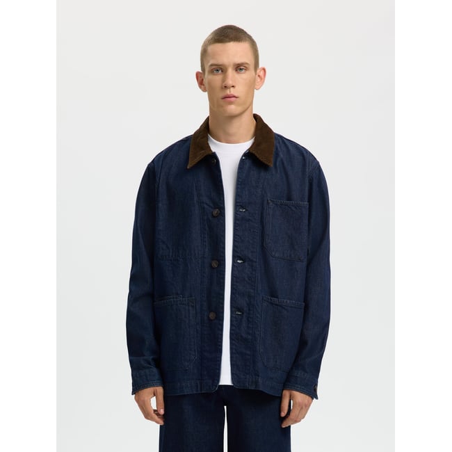 Veste En Jean dark blue denim <span itemprop=
