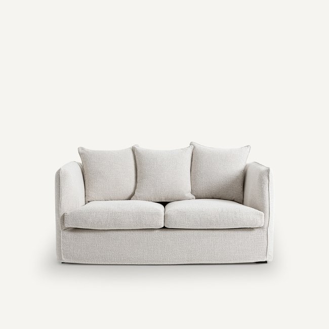2-Sitzer-Sofa Neo Chiquito, Recycling-Strukturgewebe ecru <span itemprop=