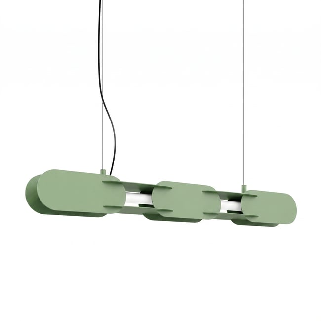 Suspension Acier Sauge LED 1 Chain Couleur sauge <span itemprop=