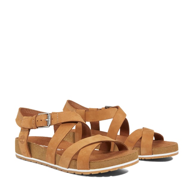 Sandales en cuir Malibu Waves Ankle   marron <span itemprop=