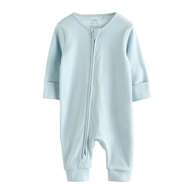 Dors-bien bébé sans pieds à zip, lot de 3 bleu <span itemprop=