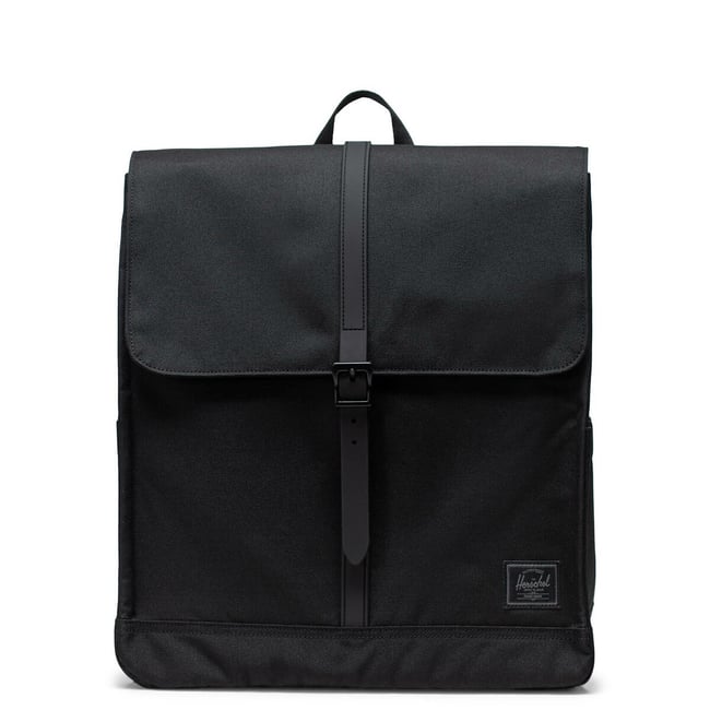 Sac à dos en toile CITY BACKPACK noir uni <span itemprop=