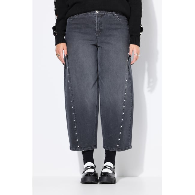 Jean barrel, coupe Wide Ballon Legs jean gris <span itemprop=