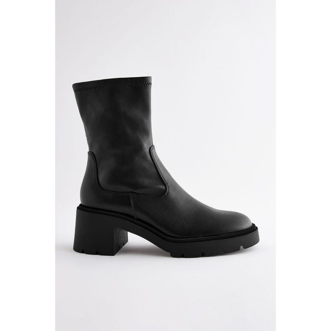Bottines souples semelle épaisse noir <span itemprop=