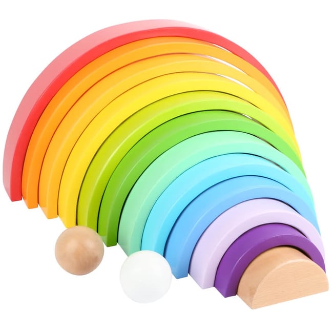 Blocs en bois Arc-en-ciel XL rouge <span itemprop=
