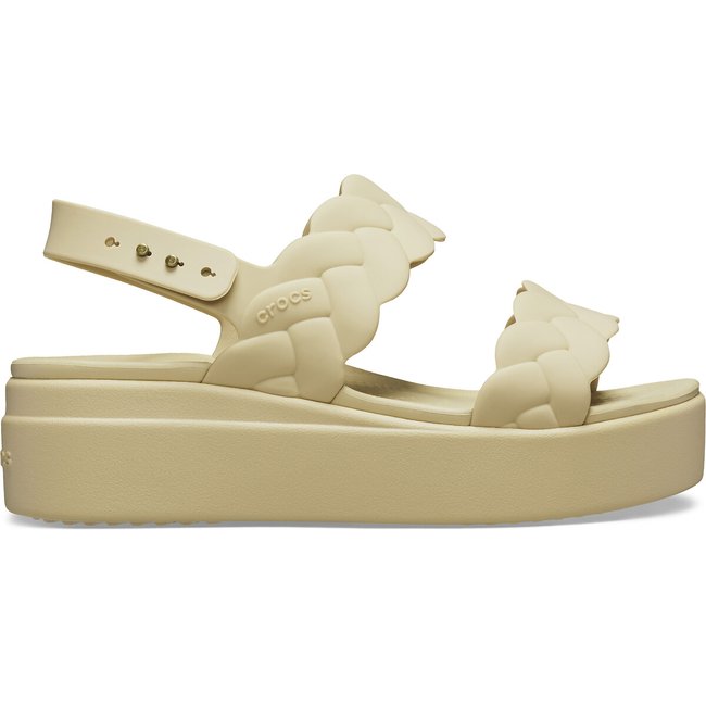 Sandali con zeppa Brooklyn Woven Upper beige CROCS