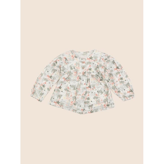Blouse - Très bon état beige, vert <span itemprop=