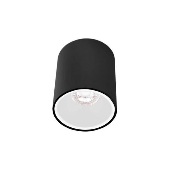 Spot Essentiel Cylindre Noir Intérieur Blanc Couleur noir <span itemprop=