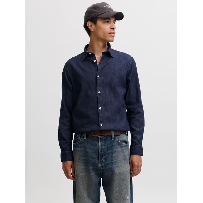 Chemise En Denim medium blue denim <span itemprop=