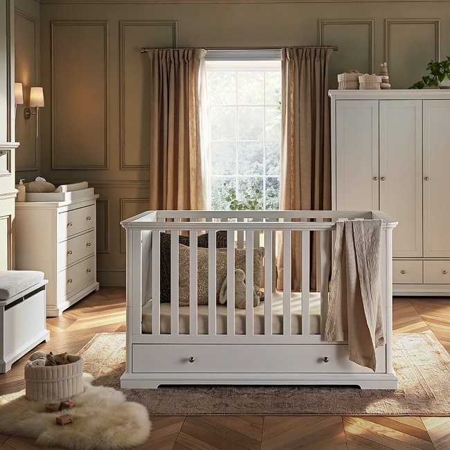 Beaumont Cot Bed, white, CUDDLECO