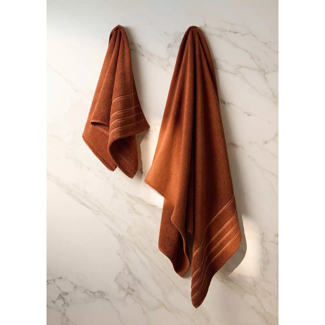 Drap de bain en coton avec surpiqûres - MANGO HOME