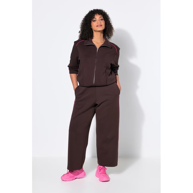 Pantalon de jogging, coupe évasée acajou <span itemprop=