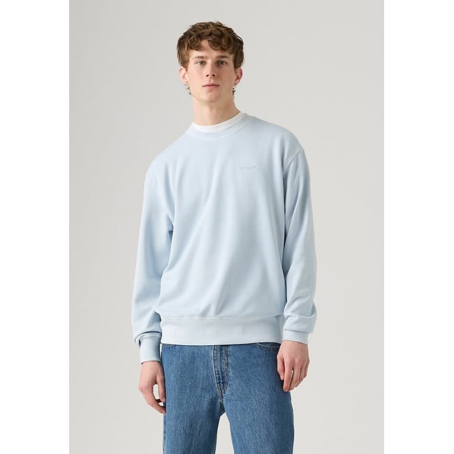 Sweat col rond Housemark bleu ciel <span itemprop=