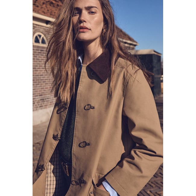 Trench DANAE en coton beige <span itemprop=