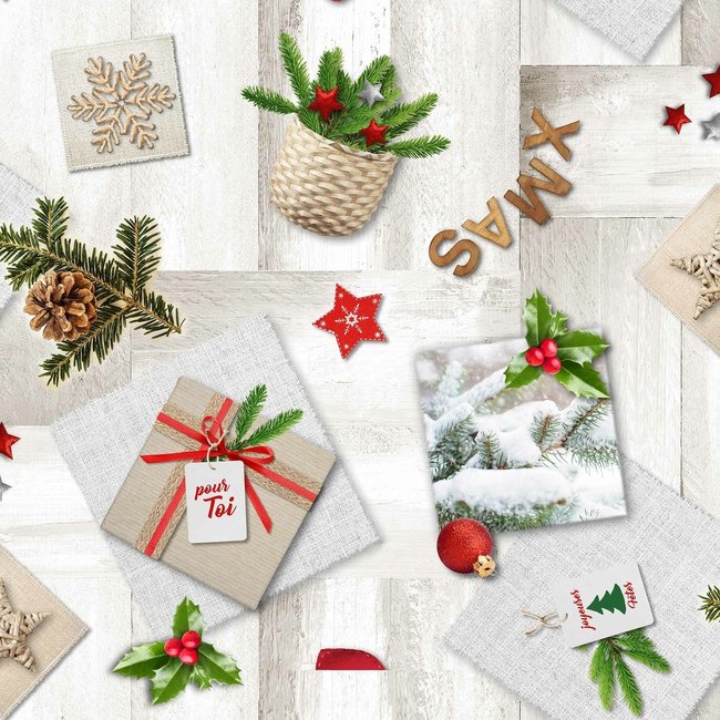 Nappe Toile cirée au mètre Noel christmas - DOUCEUR D'INTÉRIEUR