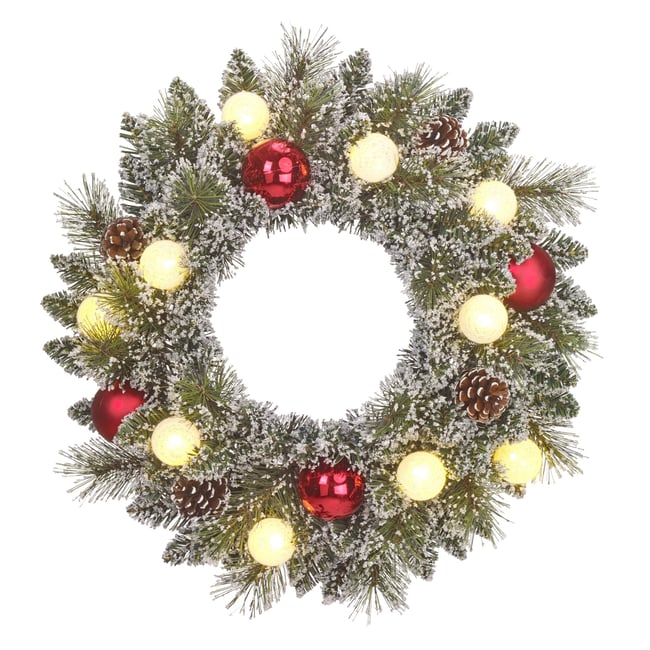 Couronne de Noël KAPRUN Couleur vert <span itemprop=