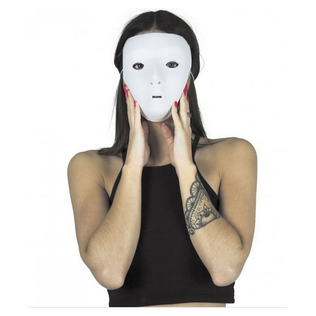 Masque blanc a peindre - 1 piece - PARTY PRO