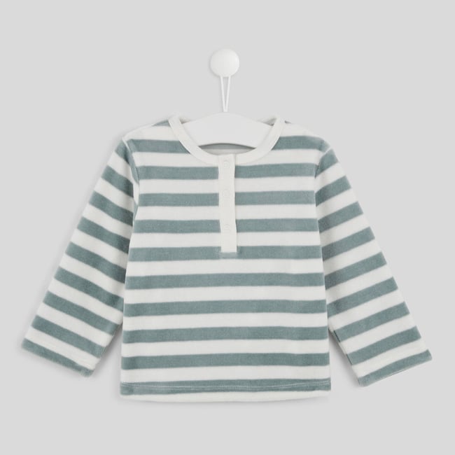 Pyjama 2 pièces en velours sauge <span itemprop=