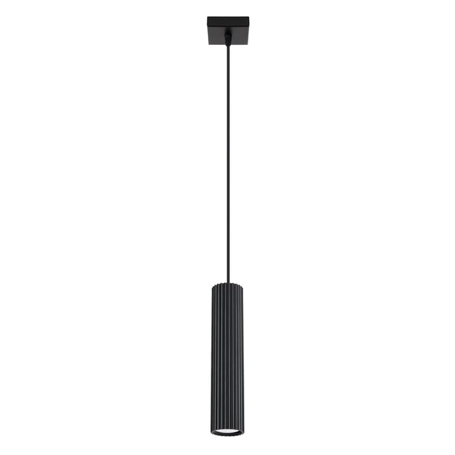 Suspension Aluminium Noir GU10 1 Karbon Couleur noir <span itemprop=