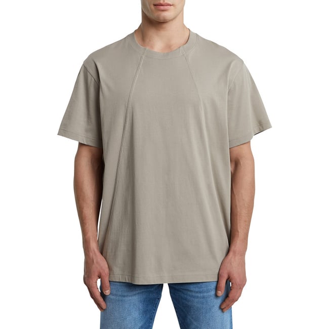 T-shirt en coton noir uni avec un col rond et un patch d'authenticité - G-Star RAW