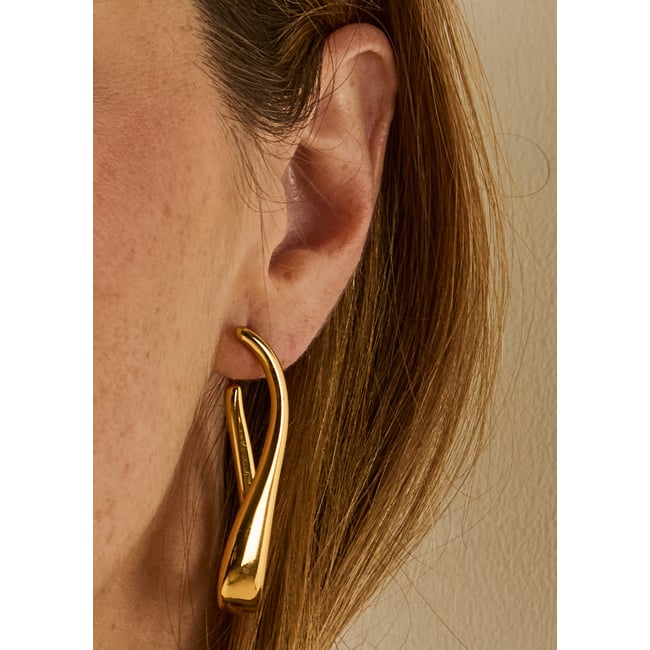 Boucles d'oreilles asymétriques light gold/silver <span itemprop=