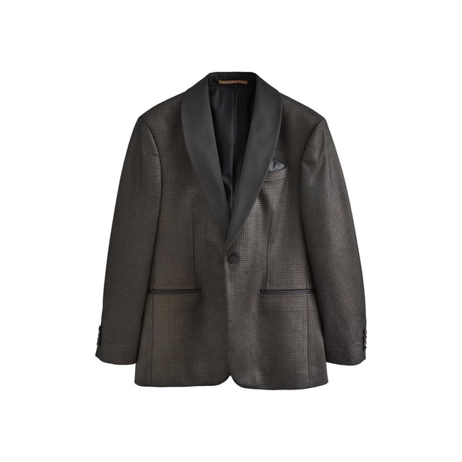 Blazer en velours à motif noir/doré <span itemprop=