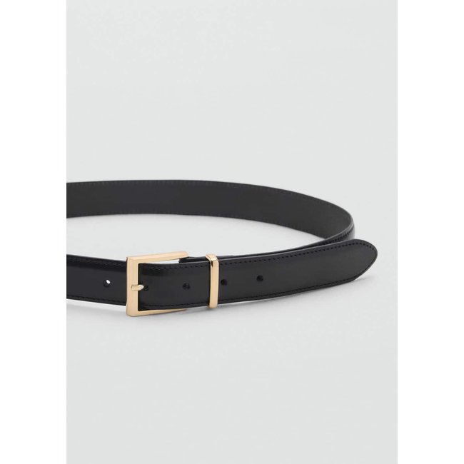 Ceinture cuir boucle carrée - MANGO