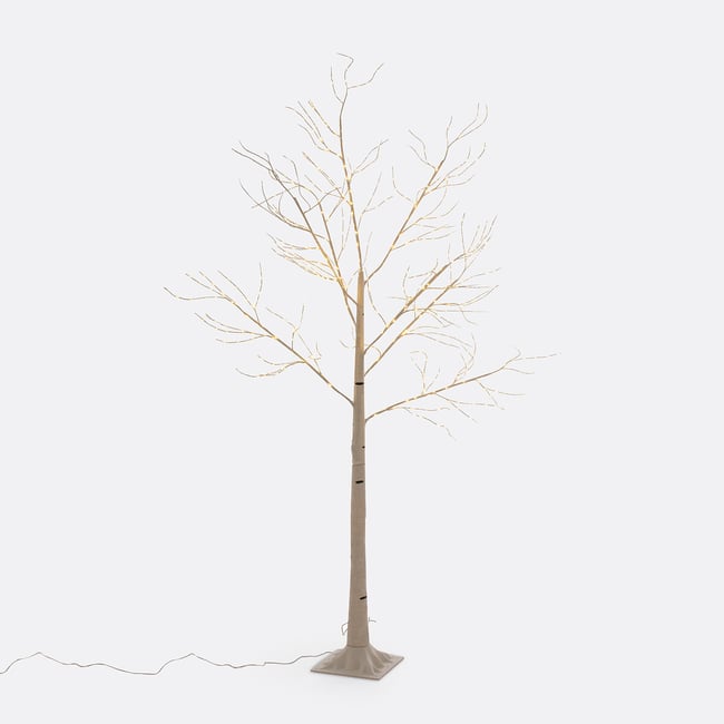 Arbre de noël lumineux H180 cm, Djeva Couleur blanc <span itemprop=
